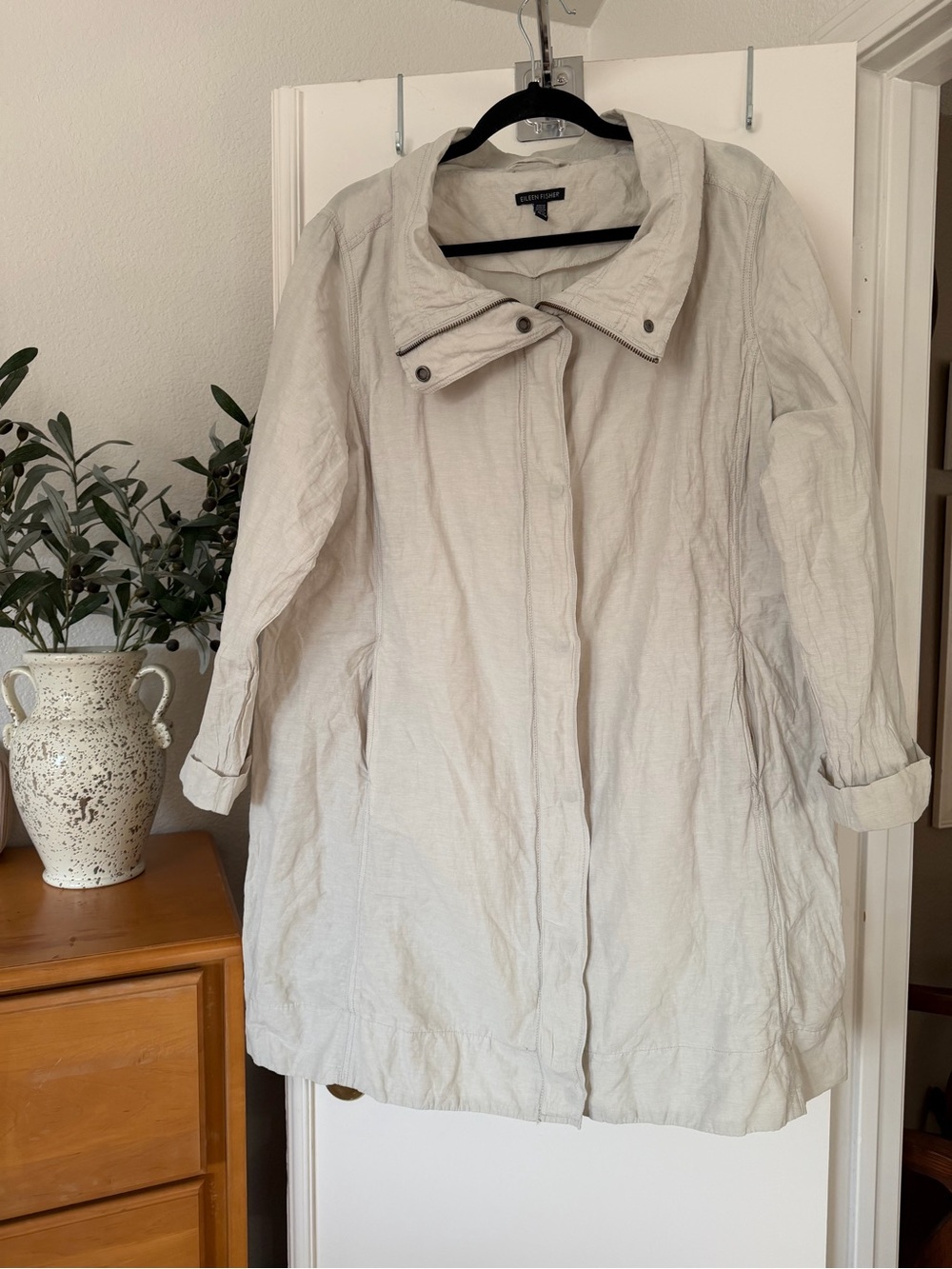 Eileen Fisher Lightweight Trench Coat  XL